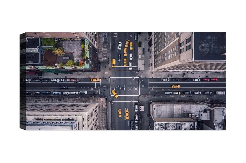 Canvastavla YTY Buildings & Cityscapes Flerfärgad - 120x50 cm - Inredning - Tavlor & posters - Canvastavla