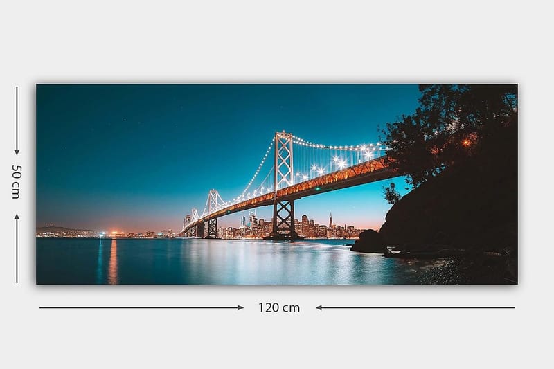 Canvastavla YTY Buildings & Cityscapes Flerfärgad - 120x50 cm - Inredning - Tavlor & posters - Canvastavla