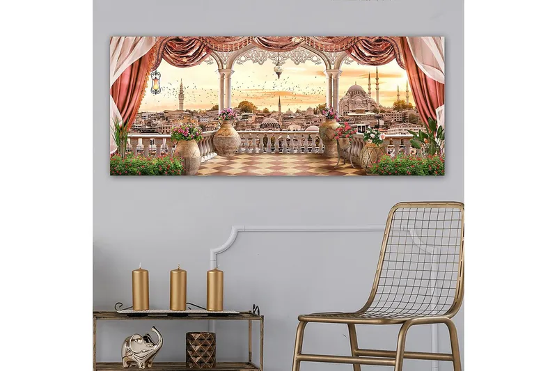 Canvastavla YTY Buildings & Cityscapes Flerfärgad - 120x50 cm - Inredning - Tavlor & posters - Canvastavla