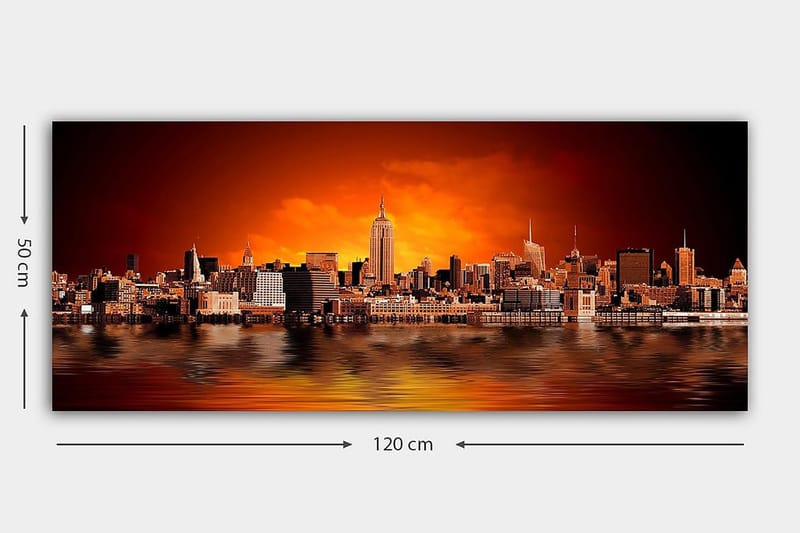 Canvastavla YTY Buildings & Cityscapes Flerfärgad - 120x50 cm - Inredning - Tavlor & posters - Canvastavla