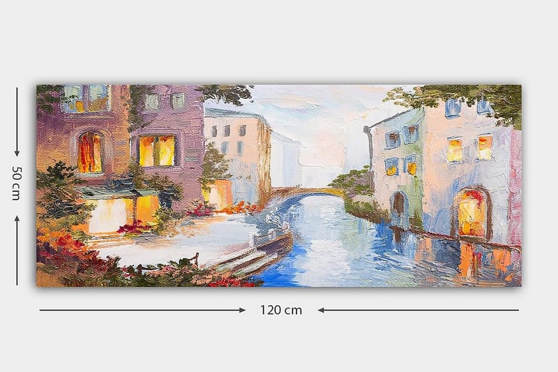 Canvastavla YTY Buildings & Cityscapes Flerfärgad - 120x50 cm - Inredning - Tavlor & posters - Canvastavla