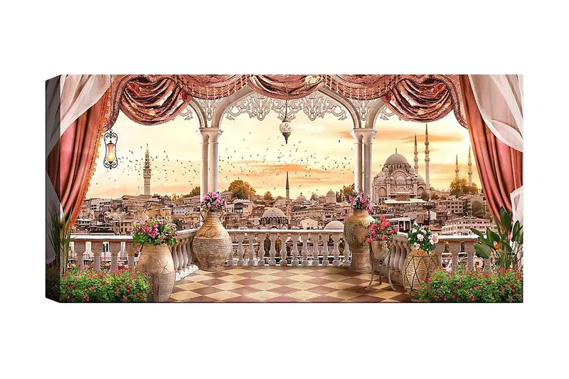 Canvastavla YTY Buildings & Cityscapes Flerfärgad - 120x50 cm - Inredning - Tavlor & posters - Canvastavla