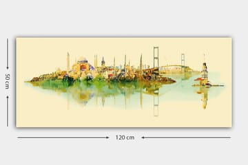 Canvastavla YTY Cities & Countries Flerfärgad - 120x50 cm - Inredning - Tavlor & posters - Canvastavla