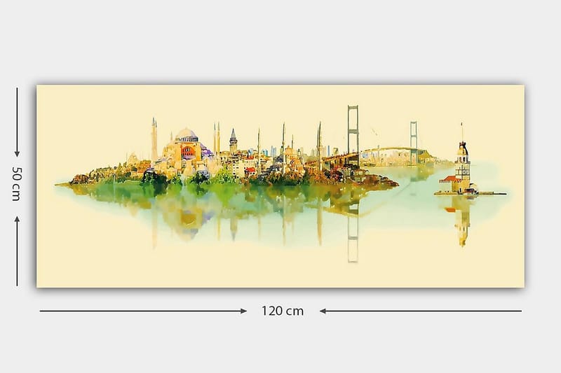 Canvastavla YTY Cities & Countries Flerfärgad - 120x50 cm - Inredning - Tavlor & posters - Canvastavla