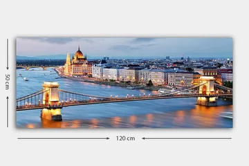 Canvastavla YTY Cities & Countries Flerfärgad - 120x50 cm - Inredning - Tavlor & posters - Canvastavla