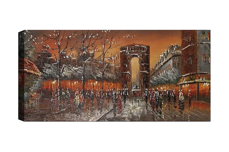 Canvastavla YTY Cities & Countries Flerfärgad, 120x50 cm