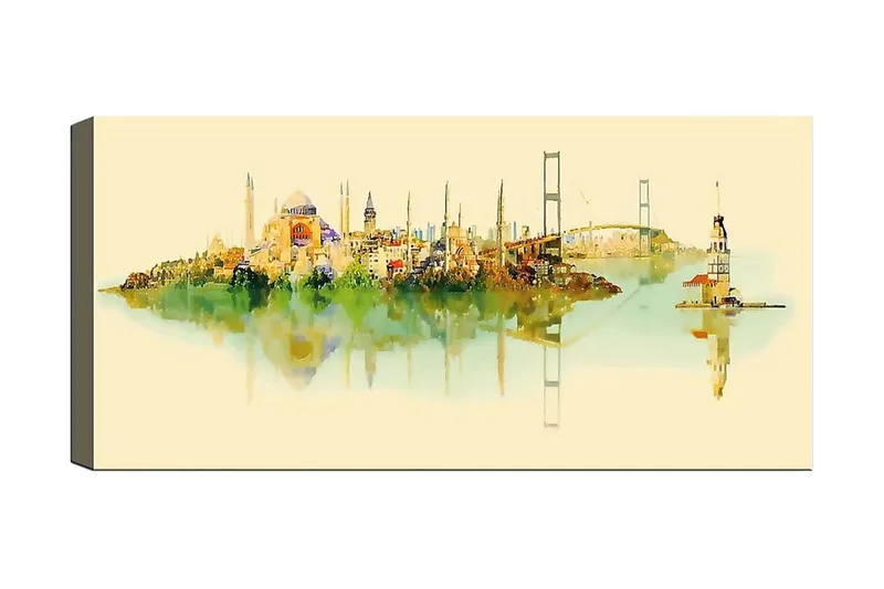 Canvastavla YTY Cities & Countries Flerfärgad, 120x50 cm
