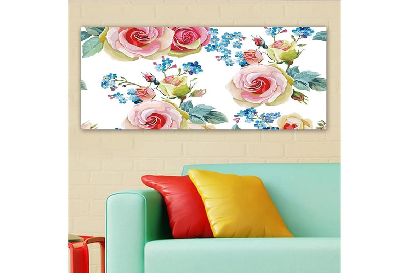 Canvastavla YTY Floral & Botanical Flerfärgad - 120x50 cm - Inredning - Tavlor & posters - Canvastavla