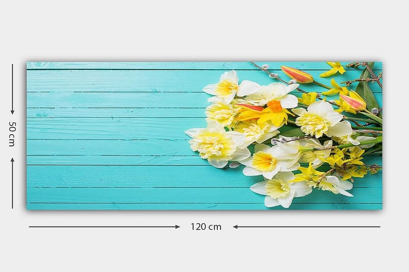Canvastavla YTY Floral & Botanical Flerfärgad - 120x50 cm - Inredning - Tavlor & posters - Canvastavla
