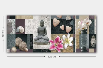 Canvastavla YTY Floral & Botanical Flerfärgad - 120x50 cm - Inredning - Tavlor & posters - Canvastavla