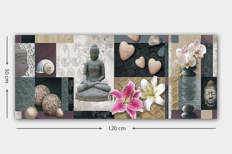 Canvastavla YTY Floral & Botanical Flerfärgad - 120x50 cm - Inredning - Tavlor & posters - Canvastavla