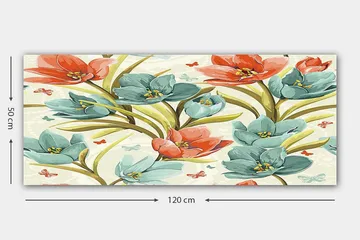 Canvastavla YTY Floral & Botanical Flerfärgad - 120x50 cm - Inredning - Tavlor & posters - Canvastavla