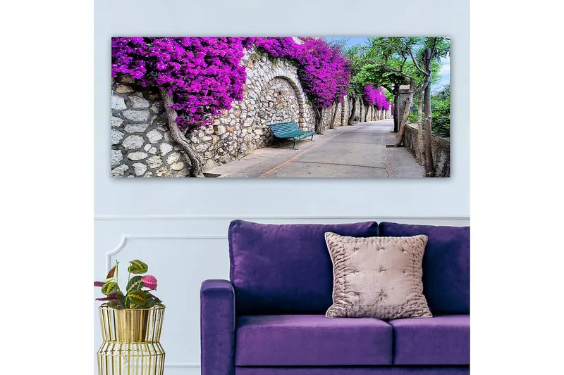 Canvastavla YTY Floral & Botanical Flerfärgad - 120x50 cm - Inredning - Tavlor & posters - Canvastavla
