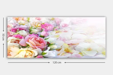 Canvastavla YTY Floral & Botanical Flerfärgad - 120x50 cm - Inredning - Tavlor & posters - Canvastavla