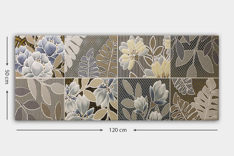 Canvastavla YTY Floral & Botanical Flerfärgad - 120x50 cm - Inredning - Tavlor & posters - Canvastavla