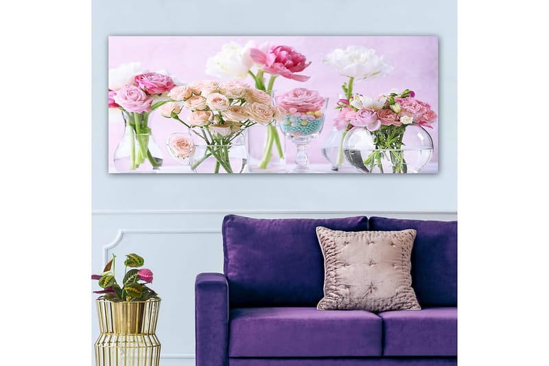 Canvastavla YTY Floral & Botanical Flerfärgad - 120x50 cm - Canvastavla