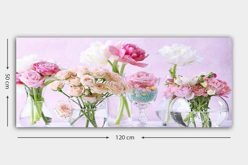 Canvastavla YTY Floral & Botanical Flerfärgad - 120x50 cm - Canvastavla
