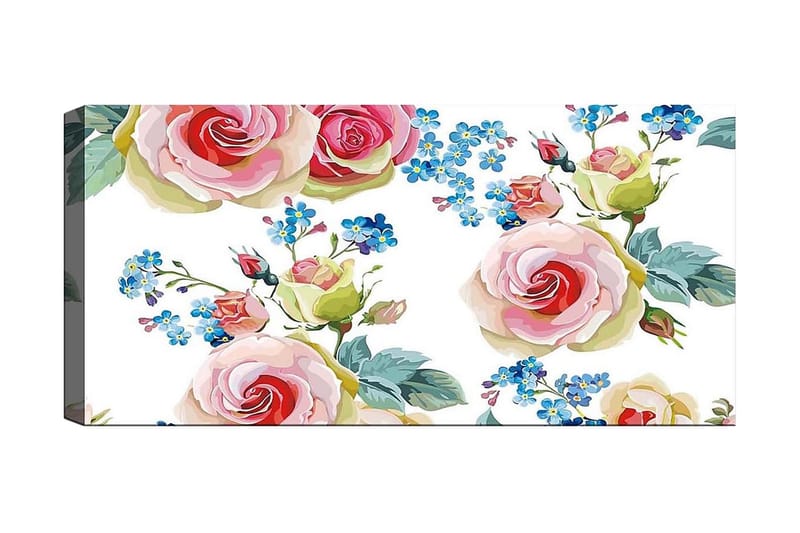 Canvastavla YTY Floral & Botanical Flerfärgad - 120x50 cm - Inredning - Tavlor & posters - Canvastavla