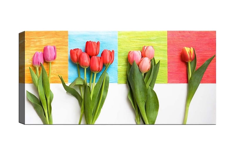 Canvastavla YTY Floral & Botanical Flerfärgad - 120x50 cm - Inredning - Tavlor & posters - Canvastavla