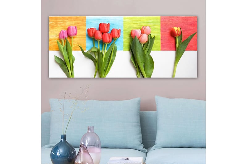 Canvastavla YTY Floral & Botanical Flerfärgad - 120x50 cm - Inredning - Tavlor & posters - Canvastavla