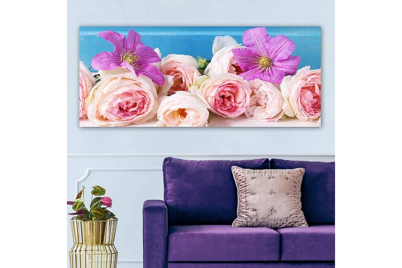 Canvastavla YTY Floral & Botanical Flerfärgad - 120x50 cm - Inredning - Tavlor & posters - Canvastavla