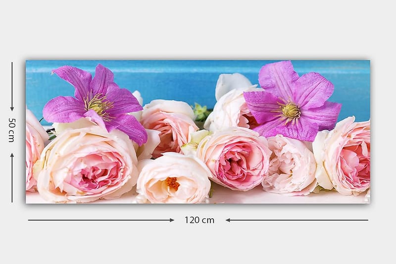 Canvastavla YTY Floral & Botanical Flerfärgad - 120x50 cm - Inredning - Tavlor & posters - Canvastavla