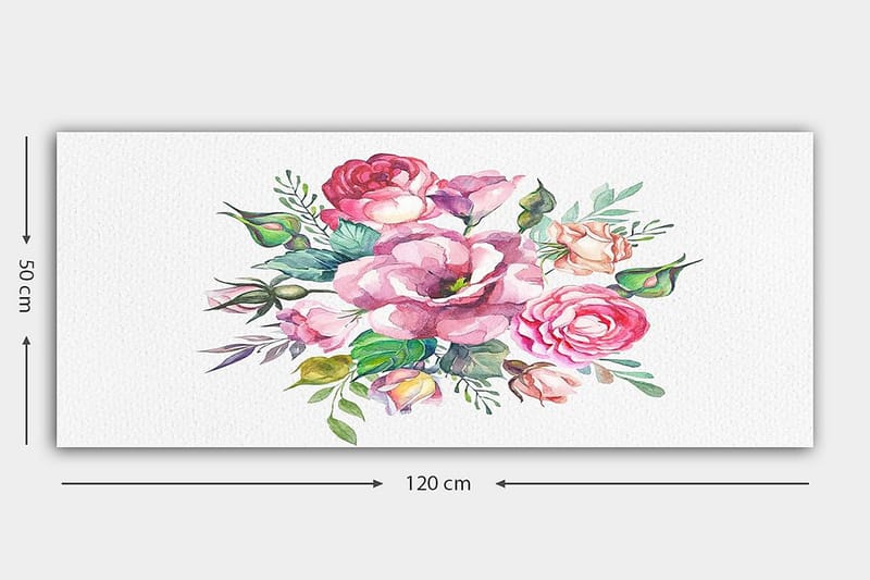 Canvastavla YTY Floral & Botanical Flerfärgad - 120x50 cm - Inredning - Tavlor & posters - Canvastavla