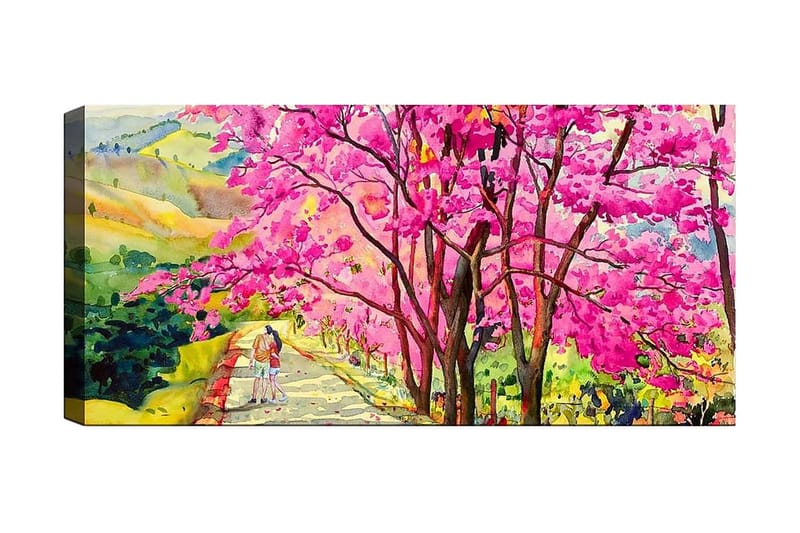 Canvastavla YTY Floral & Botanical Flerfärgad - 120x50 cm - Inredning - Tavlor & posters - Canvastavla