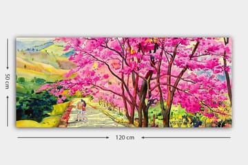 Canvastavla YTY Floral & Botanical Flerfärgad - 120x50 cm - Inredning - Tavlor & posters - Canvastavla
