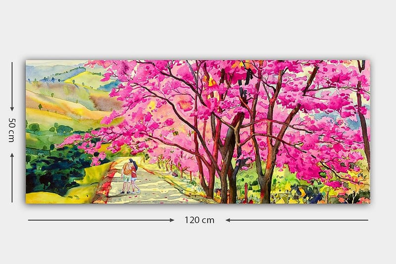 Canvastavla YTY Floral & Botanical Flerfärgad - 120x50 cm - Inredning - Tavlor & posters - Canvastavla