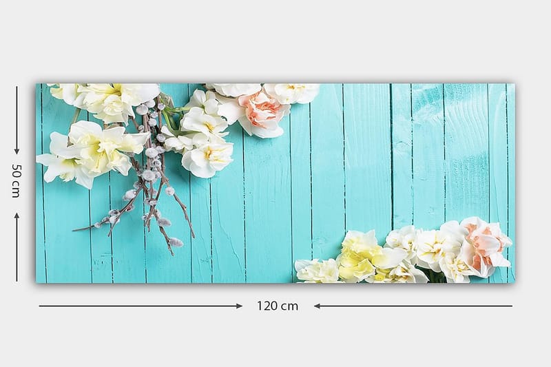 Canvastavla YTY Floral & Botanical Flerfärgad - 120x50 cm - Inredning - Tavlor & posters - Canvastavla