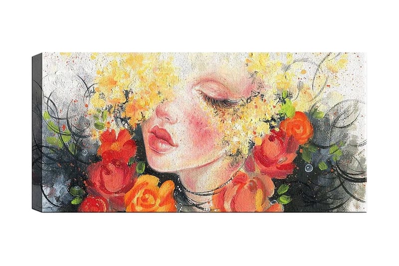 Canvastavla YTY Floral & Botanical Flerfärgad - 120x50 cm - Inredning - Tavlor & posters - Canvastavla