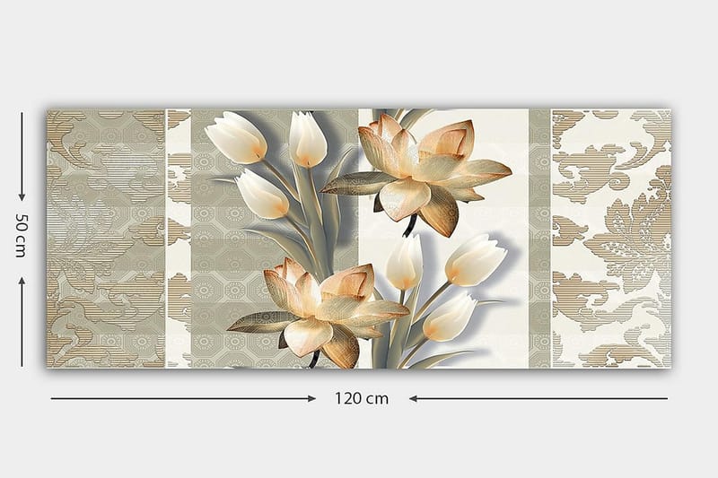 Canvastavla YTY Floral & Botanical Flerfärgad - 120x50 cm - Canvastavla