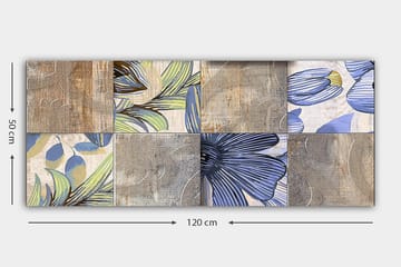 Canvastavla YTY Floral & Botanical Flerfärgad - 120x50 cm - Inredning - Tavlor & posters - Canvastavla