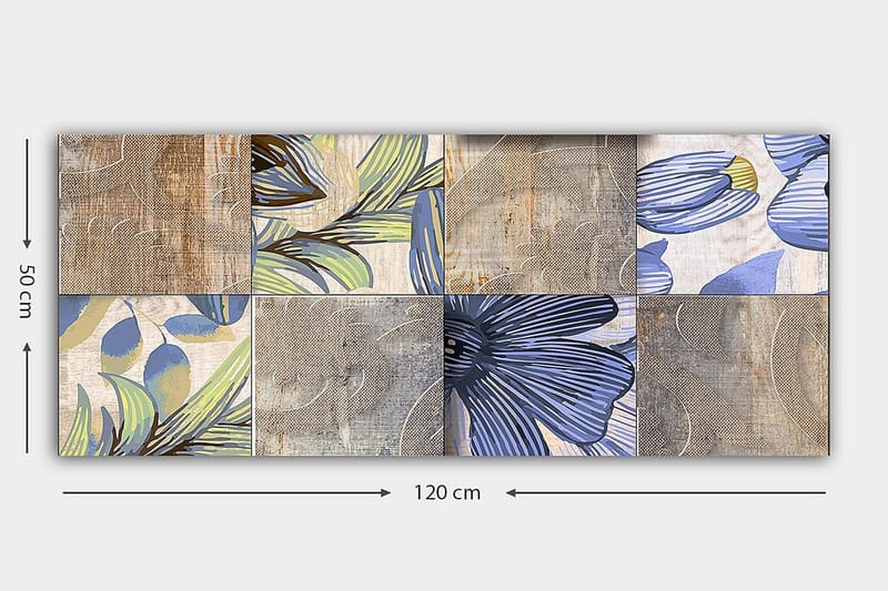 Canvastavla YTY Floral & Botanical Flerfärgad - 120x50 cm - Inredning - Tavlor & posters - Canvastavla