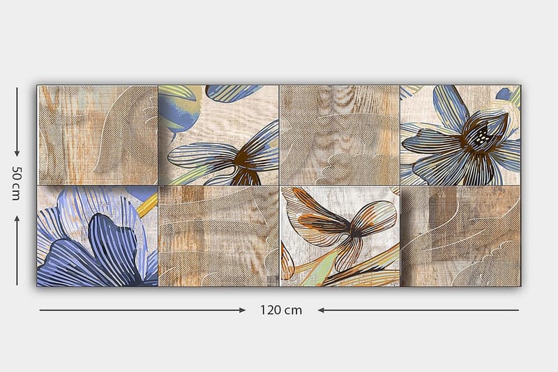 Canvastavla YTY Floral & Botanical Flerfärgad - 120x50 cm - Inredning - Tavlor & posters - Canvastavla