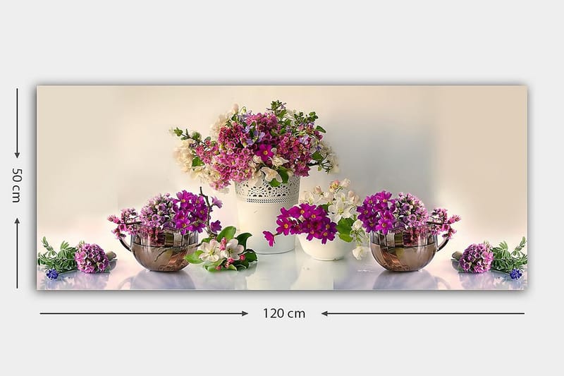 Canvastavla YTY Floral & Botanical Flerfärgad - 120x50 cm - Inredning - Tavlor & posters - Canvastavla