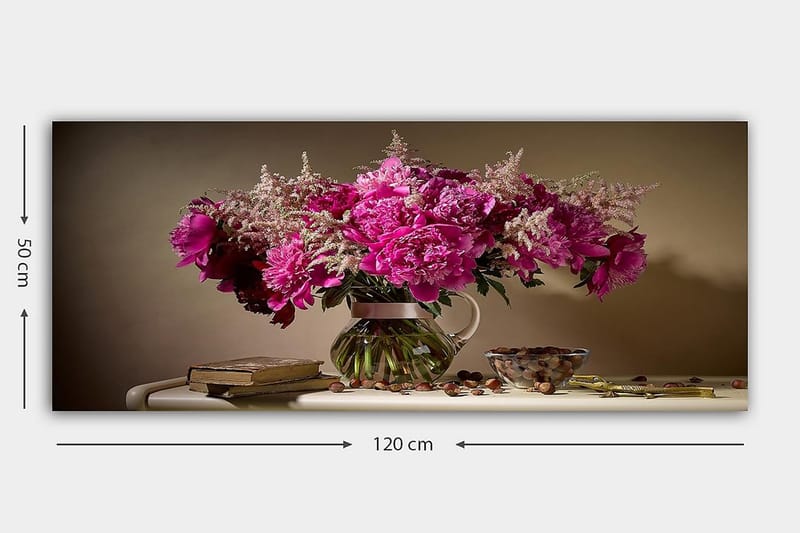 Canvastavla YTY Floral & Botanical Flerfärgad - 120x50 cm - Inredning - Tavlor & posters - Canvastavla