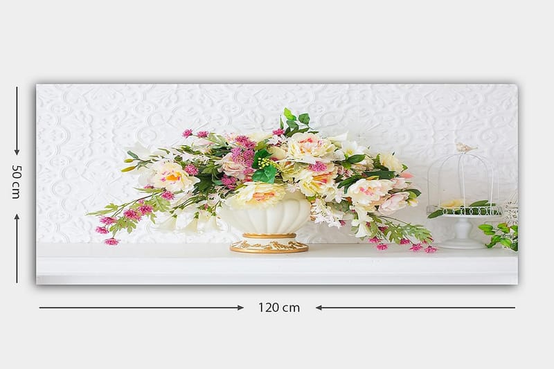 Canvastavla YTY Floral & Botanical Flerfärgad - 120x50 cm - Inredning - Tavlor & posters - Canvastavla