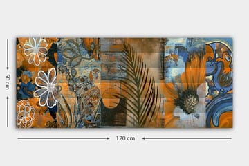Canvastavla YTY Floral & Botanical Flerfärgad - 120x50 cm - Inredning - Tavlor & posters - Canvastavla