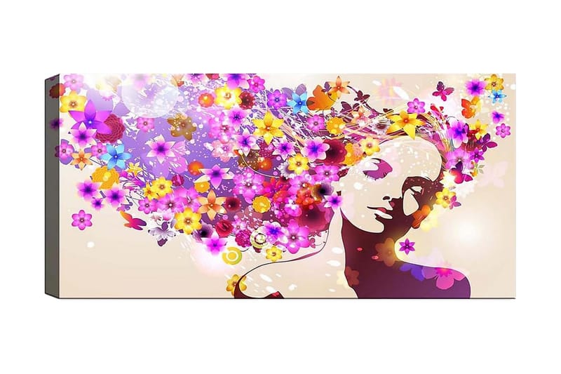 Canvastavla YTY Floral & Botanical Flerfärgad - 120x50 cm - Inredning - Tavlor & posters - Canvastavla