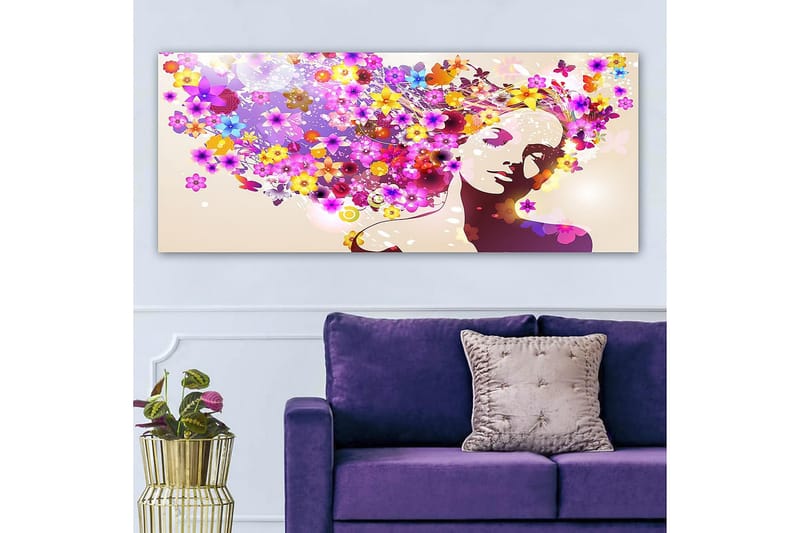 Canvastavla YTY Floral & Botanical Flerfärgad - 120x50 cm - Inredning - Tavlor & posters - Canvastavla