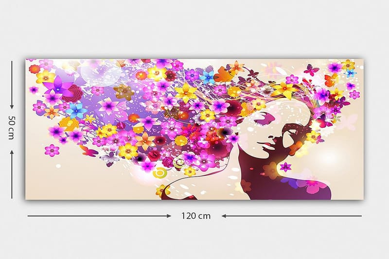 Canvastavla YTY Floral & Botanical Flerfärgad - 120x50 cm - Inredning - Tavlor & posters - Canvastavla