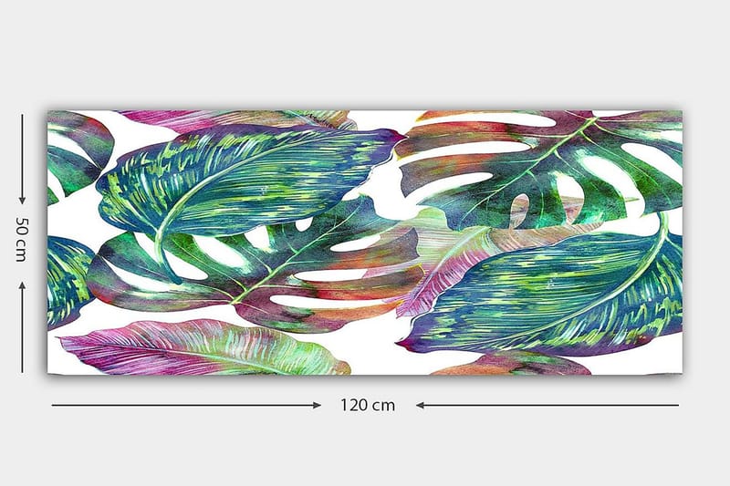 Canvastavla YTY Floral & Botanical Flerfärgad - 120x50 cm - Inredning - Tavlor & posters - Canvastavla