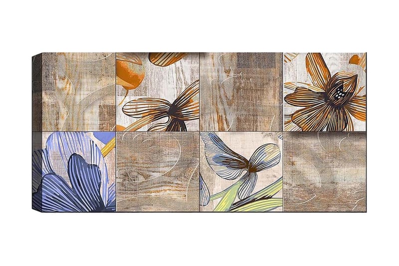 Canvastavla YTY Floral & Botanical Flerfärgad - 120x50 cm - Inredning - Tavlor & posters - Canvastavla