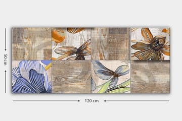 Canvastavla YTY Floral & Botanical Flerfärgad - 120x50 cm - Inredning - Tavlor & posters - Canvastavla