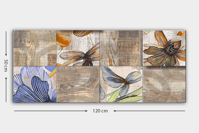 Canvastavla YTY Floral & Botanical Flerfärgad - 120x50 cm - Inredning - Tavlor & posters - Canvastavla