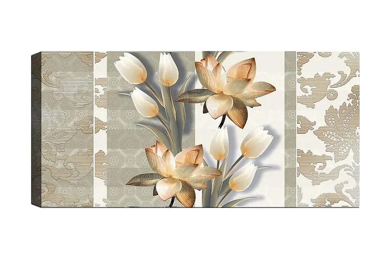 Canvastavla YTY Floral & Botanical Flerfärgad - 120x50 cm - Inredning - Tavlor & posters - Canvastavla