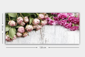 Canvastavla YTY Floral & Botanical Flerfärgad - 120x50 cm - Inredning - Tavlor & posters - Canvastavla