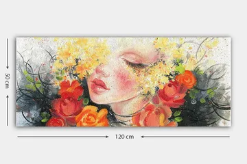 Canvastavla YTY Floral & Botanical Flerfärgad - 120x50 cm - Inredning - Tavlor & posters - Canvastavla